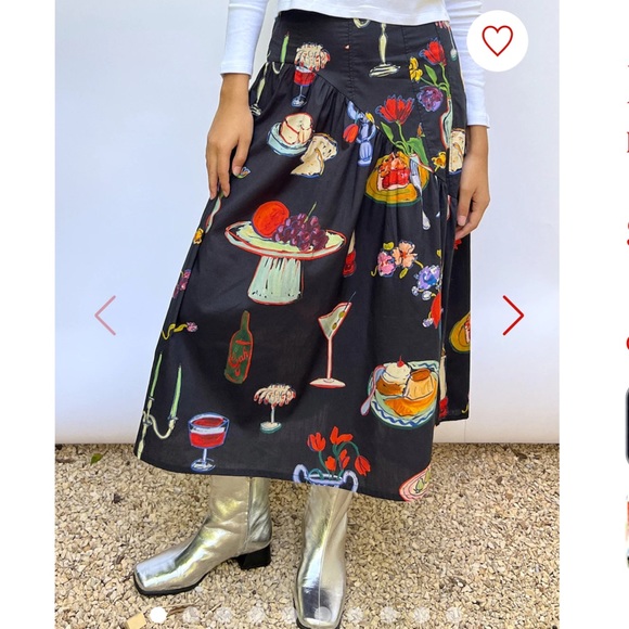 Lisa Says Gah Dresses & Skirts - Sold NWT Lisa Says Gah Maeve Midi Skirt - Set The Table Caviar